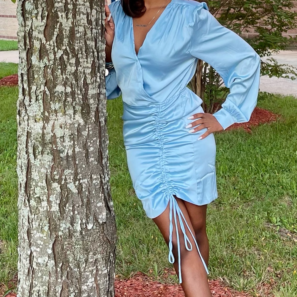 Pretty sky blue dress from fashion nova! Worn once, in great condition.